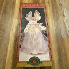 Vtg Christmas Workbench Fiber Optic Angel White Frosted Tested Works picture
