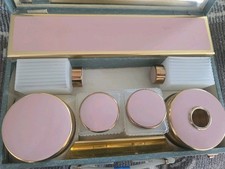 Vintage 1950s Sirram England Teal Pink Travel Vanity Train Case – Complete  picture
