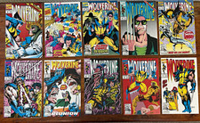 Wolverine #54,55,58-65. 1992-3 Shatterstar, Jubilee, Sabretooth. Pristine picture