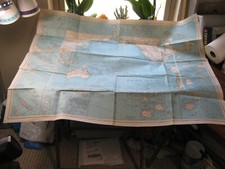 ANTIQUE PACIFIC OCEAN MAP National Geographic December 1936 picture