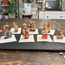 Studio Hummel Goebel Christmas Ceramic Ornaments 7 Pc Vintage 1991 NEW picture