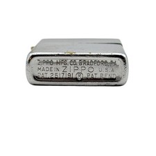 1951-1953 Zippo Plain Chrome PAT PEND Windproof Pocket Lighter Pitting Untested picture