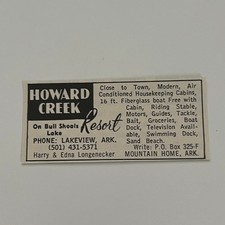 Howard Creek Resorts Harry & Edna Longenecker Mt. Home 1965 Magazine Ad SAH1-S33 picture