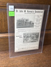 Antique 1906 John Kenney's Private Sanitarium Home San Antonio Texas Picture Ad picture
