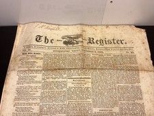 September 9, 1836 The Essex North Register - RARE Christian Paper - Slavery picture