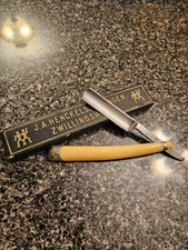 Vintage J.A. Henckels Twin Works Straight Razor Fancy Ornate Scales Shave Ready picture