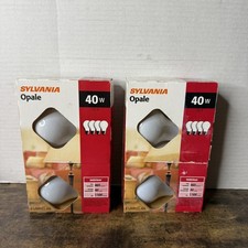 Sylvania 40W Soft White A19 Incandescent Bulbs lot 2-pack 8bulbs NOS Made in USA picture