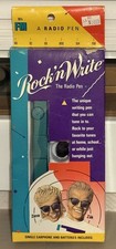 Vintage Rock ’n Write Radio Pen AM/FM Complete in Original Package Earphone 1980 picture