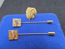 Western Airlines 15-20 Years Service Stick Pins 10k GF & Indian head Pin   picture