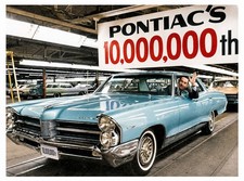 Vintage 1965 Pontiac 10 Millionth Car Assembly Line Photo Factory Milestone picture