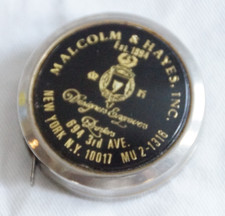 Rare Vintage HIT ADVERTISING TAPE MEASURE Malcolm & Hayes NYC 1894 picture