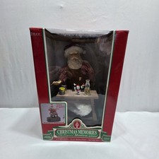 Vintage 1995 TELCO Motion Christmas Santa Toy Workshop Musical Illuminated picture