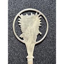 Vintage 925 Sterling Silver Ecuador Souvenir Spoon Sun God Inca Motif picture
