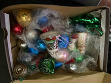 Vintage Shiny Brite Christmas Ornament Lot Mixed Glass USA Mid Century Holiday picture