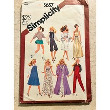 80s VTG Simplicity Sewing Pattern Barbie Doll Clothes Multicolor Good 5637 picture