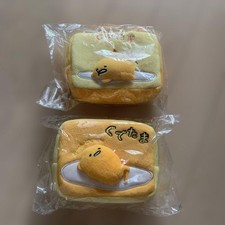 Sanrio Gudetama Puffy Plush Pouch 2pcs set 15x12x5cm/5.9x4.72x1.96