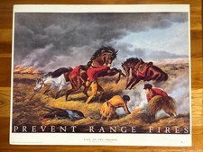 Vintage U.S. Forest Service “Life on the Prairie — Prevent Range Fires” picture