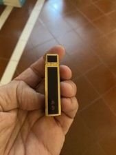 Rare S.T. Dupont Line 1 Large-70s Kanji Edition-Black Lacquer & Gold WORKING picture
