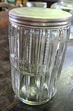 Vintage Hoosier Glass Coffee Storage Jar 7