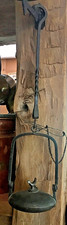 ANTIQUE LENTICULAR MINERS LAMP RARE LANTERN CAST IRON picture