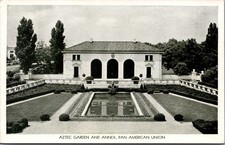 Vintage Pan American Union Aztec Garden Annex Washington DC Postcard c1920s-40s picture