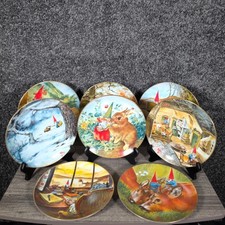 VTG Rien Poortvliet FULL SET Legends of the Gnomes Collector Plates EUC picture