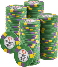 10-gram Phoenix Professional Poker Chips (100-pack) Real Clay Set - Bulk Casino picture