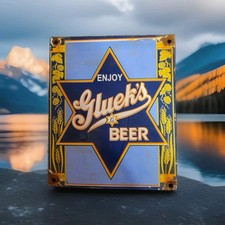 Vintage Gluek’s Beer Porcelain Sign Jax Lone Star Pearl Pabst Schaefer Schlitz  picture