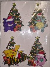 12pc Pokémon Christmas Tree Set Glossy Plastic Multicolor Pikachu picture