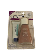 CoverGirl Clean Make-Up Medium Foundation W/ Sample Face Wash *90s Collectible picture