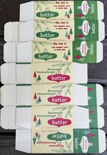 Vintage Lot of 6 Seasons Greetings Butter Boxes Holiday - Star Creamery ASS'N. picture