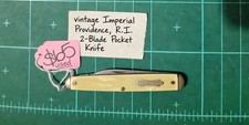 vintage Imperial Providence, R.I. 2-Blade Jack/Pen Pocket Knife picture