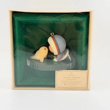 Vintage Hallmark Frosty Friends 1983 Ornament Eskimo Child Seal NIB-616-40 picture