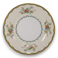 Noritake N284 Green Yellow Wavy Border Floral 7 1/2
