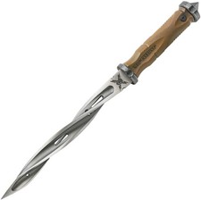 United Cutlery M48 Tan Battle Scarred Cyclone Fixed Spiral Blade Knife 3341 picture