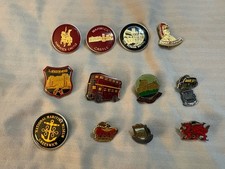 Vintage UK Travel Souvenir Lapel Pin Lot of 12 London Castles Wales picture