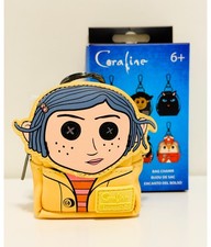 Loungefly CORALINE Mini-Backpack Keychain Bag Charm, CORALINE, FASHION, NEW picture