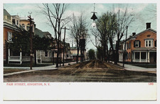 Fair Street Kingston New York NY Electric Light Dirt Street Undivided  Postcard picture
