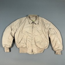 Military Flight Jacket Large Desert Tan Cold Weather High Temperature Resistant picture