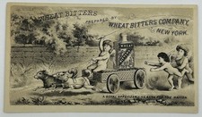 Antique 1880s Wheat Bitters NY Patent Medicine Victorian Trade Card Ephemera E-7 picture