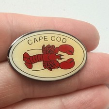 Cape Cod Lobster Seafood Lapel Pin Massachusetts Travel Tourist Souvenir Vintage picture