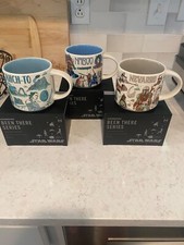 Disney 2022 Star Wars Starbucks Been There Mugs Set of 3 Naboo, Ahch-To, Nevarro picture