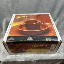 Fiesta Fiestaware Homer Laughlin 4 Pc Place Setting BOX ONLY no dishes Paprika picture