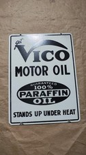 Porcelain Vico Motor Oil Enamel Sign Size 10