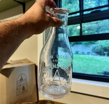 Steven’s Dairy Pocomoke City MD Maryland Emb Qt Milk Bottle 1951 Near Ocean City picture