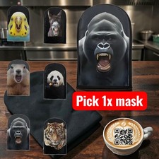 PICK 1X Funny Animal Mesh Face Mask Breathable Cosplay HALLOWEEN TIGER GORILLA  picture