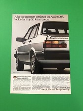 1984 AUDI 4000S 4000 S VINTAGE ORIGINAL PRINT AD ADVERTISEMENT PRINTED A1 picture