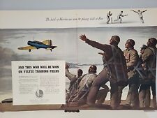 1942 Vultee Aircraft Inc. Fortune WW2 Print Ad Q3 Airplanes U.S. Army War Pilots picture