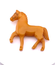 Vintage Carved  Bakelite  Horse Brooch picture