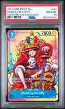 2024 ONE PIECE PROMOS #043 MONKEY D. LUFFY CONVENTION EXCLUSIVE PSA 10 picture